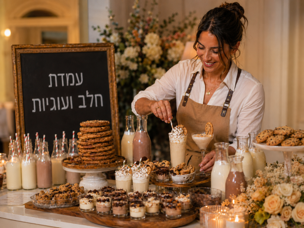 עמדת חלב ועוגיות bellboy bar services